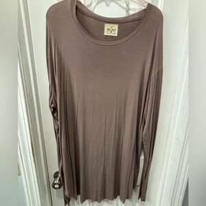 Tribe Kelley Taupe Long Sleeve Top